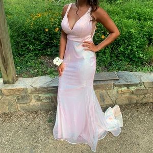 Iridescent Sequin Amarra Prom Dress